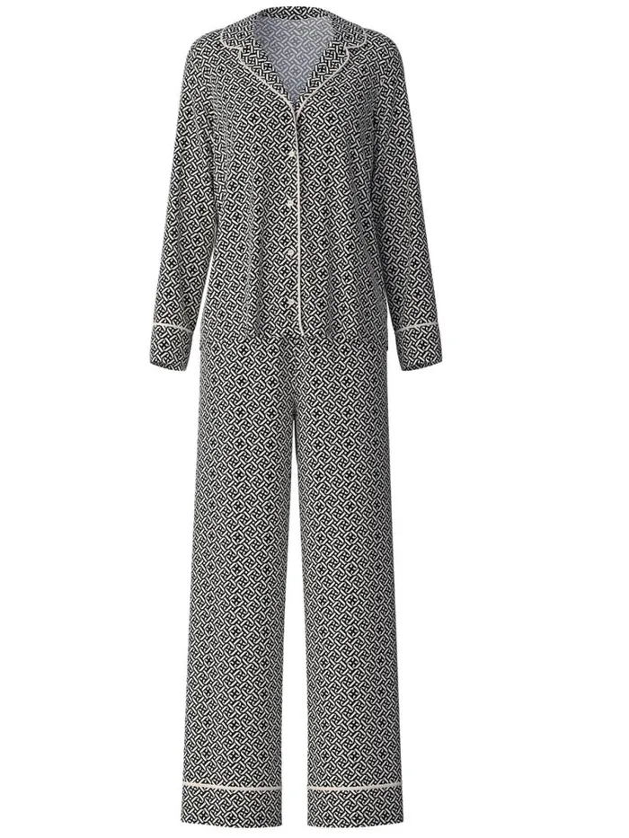 CALIDA Pyjamas Pyjama Buttoned Schwarz 8211 Women