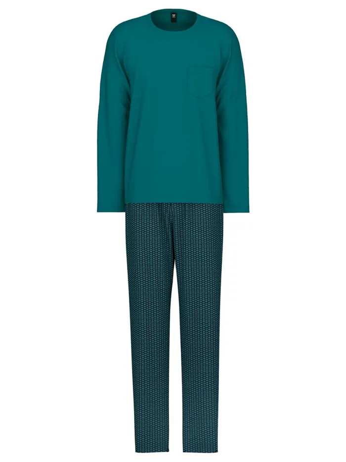 CALIDA Pyjamas Pyjama Deep Lagoon Green 8211 Men