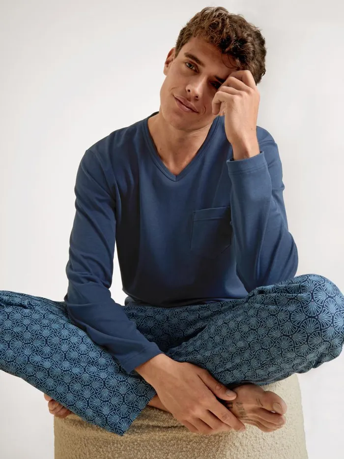 CALIDA Pyjamas Pyjama Insignia Blue 8211 Men