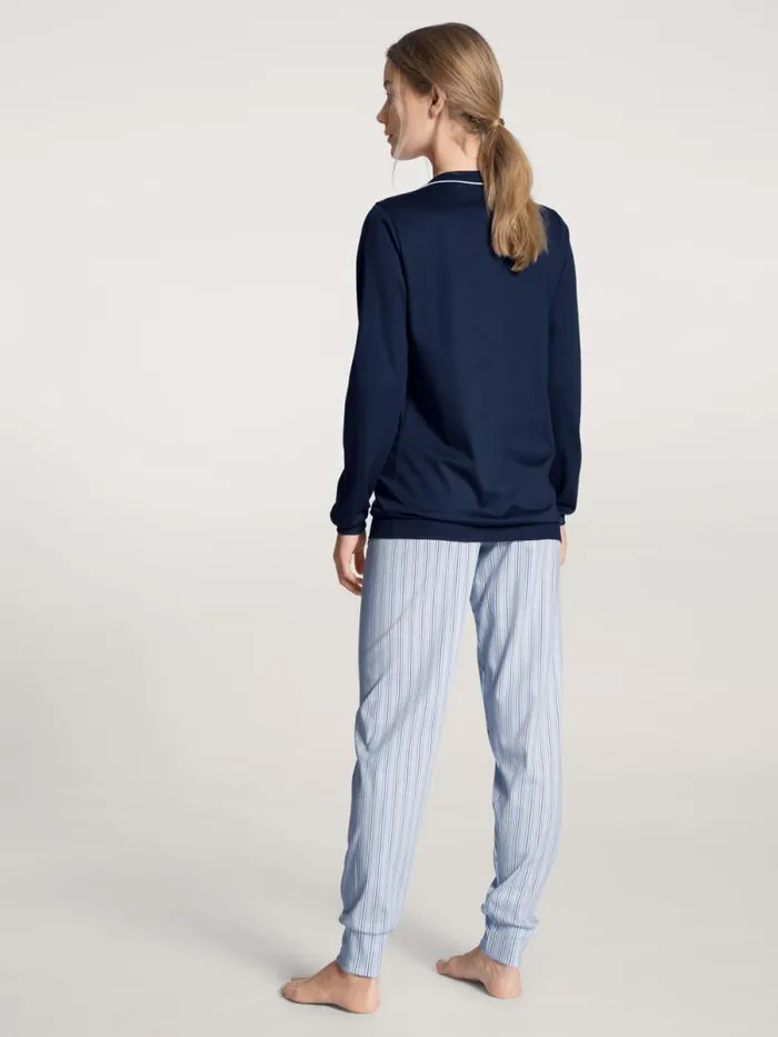 CALIDA Pyjamas Pyjama Peacoat Blue 8211 Women