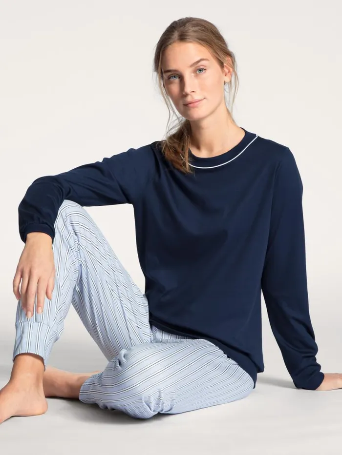 CALIDA Pyjamas Pyjama Peacoat Blue 8211 Women