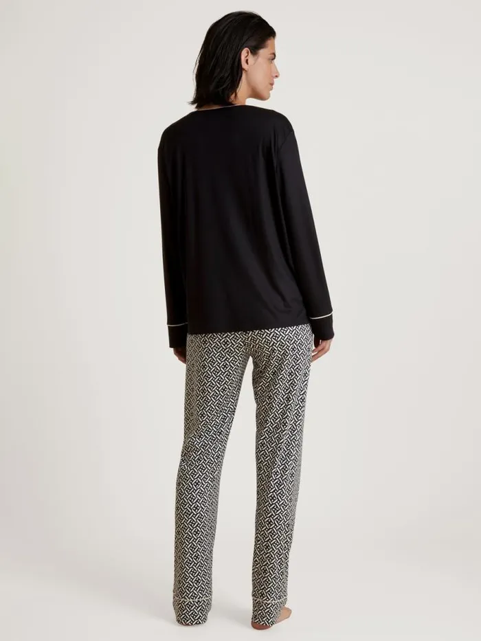 CALIDA Pyjamas Pyjama Schwarz 8211 Women