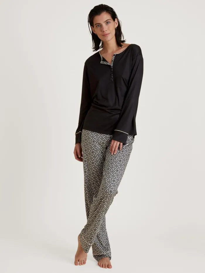 CALIDA Pyjamas Pyjama Schwarz 8211 Women