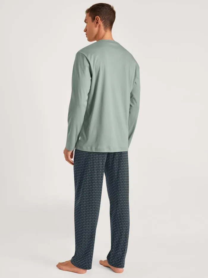 CALIDA Pyjamas Pyjama Slate Grey 8211 Men