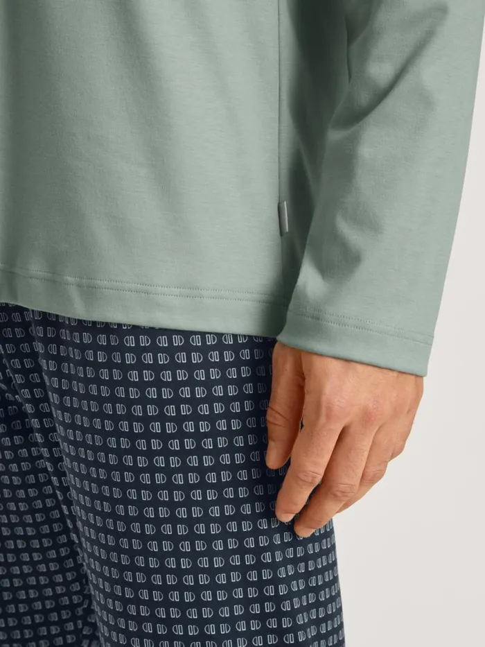 CALIDA Pyjamas Pyjama Slate Grey 8211 Men