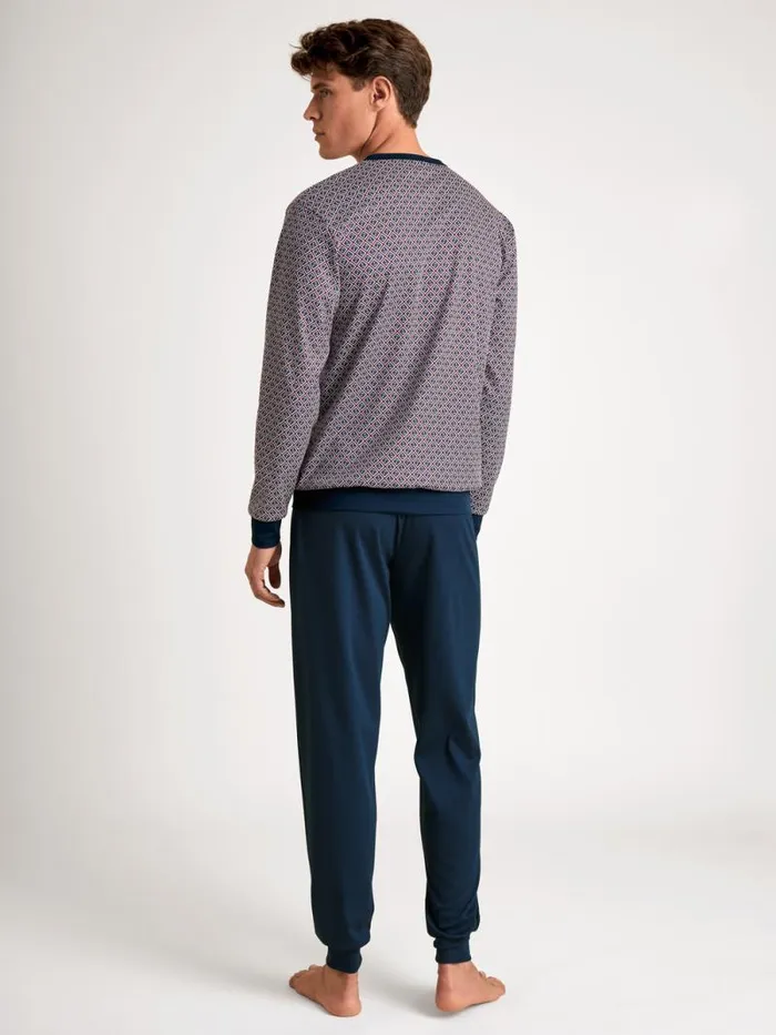 CALIDA Pyjamas Pyjama With Cuff Amaranth 8211 Men
