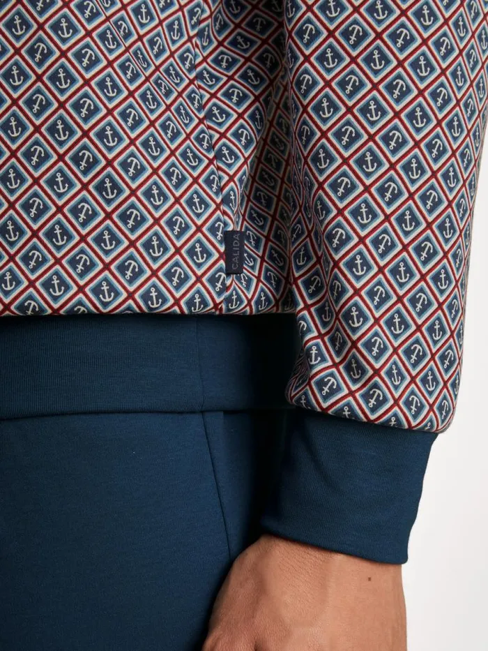 CALIDA Pyjamas Pyjama With Cuff Amaranth 8211 Men