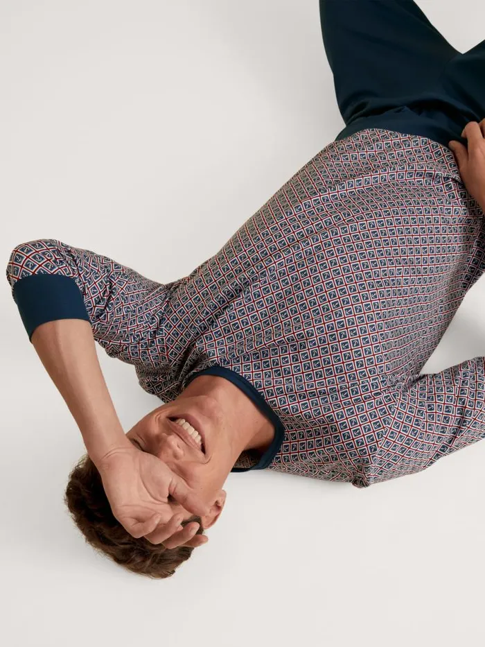 CALIDA Pyjamas Pyjama With Cuff Amaranth 8211 Men