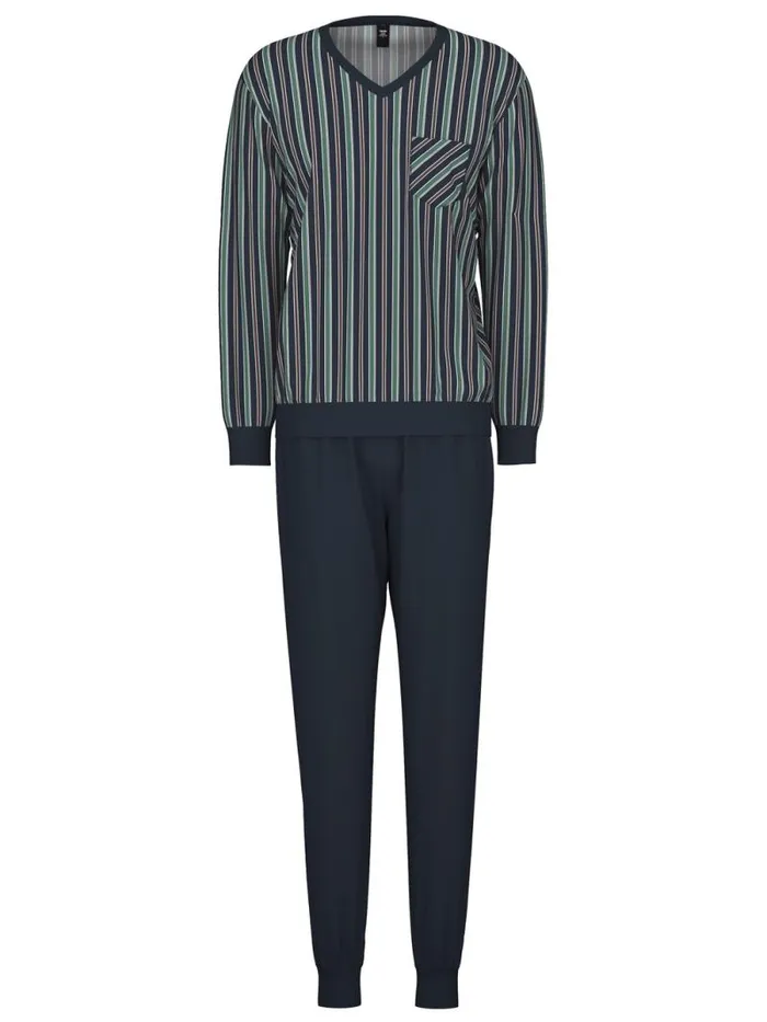 CALIDA Pyjamas Pyjama With Cuff Blue Night 8211 Men
