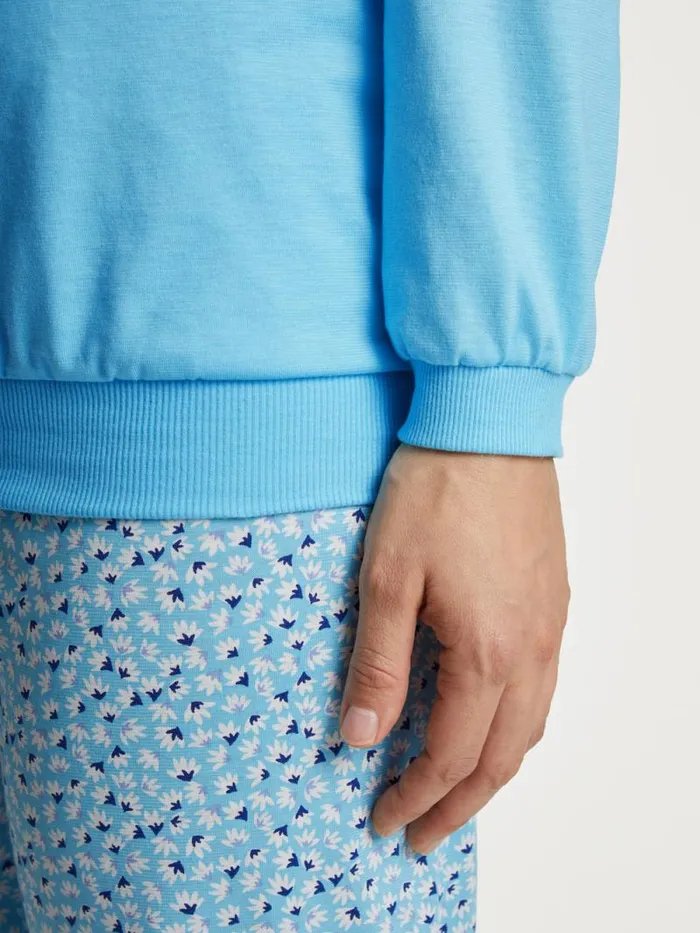 CALIDA Pyjamas Pyjama With Cuff Blue Topaz 8211 Women