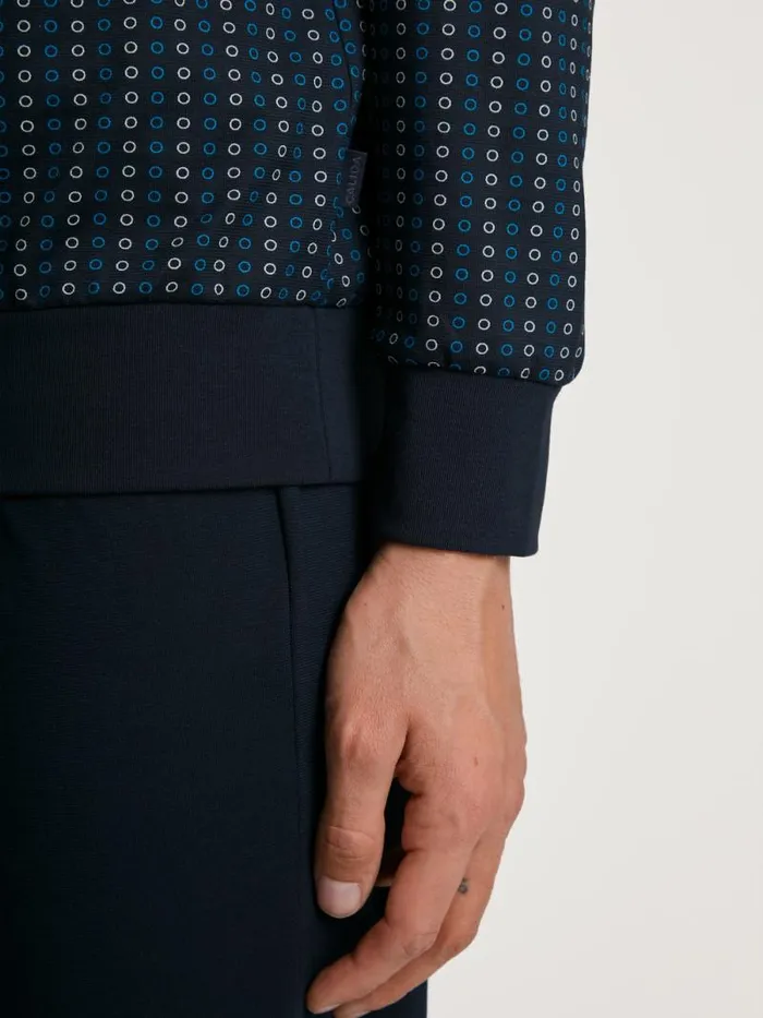 CALIDA Pyjamas Pyjama With Cuff Danube Blue 8211 Men
