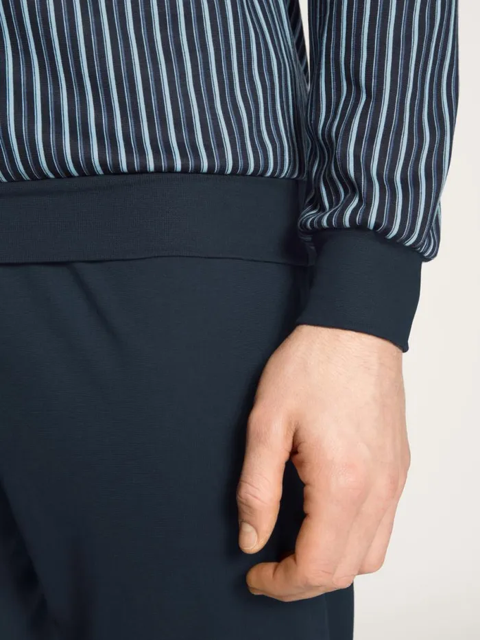 CALIDA Pyjamas Pyjama With Cuff Dark Sapphire 8211 Men