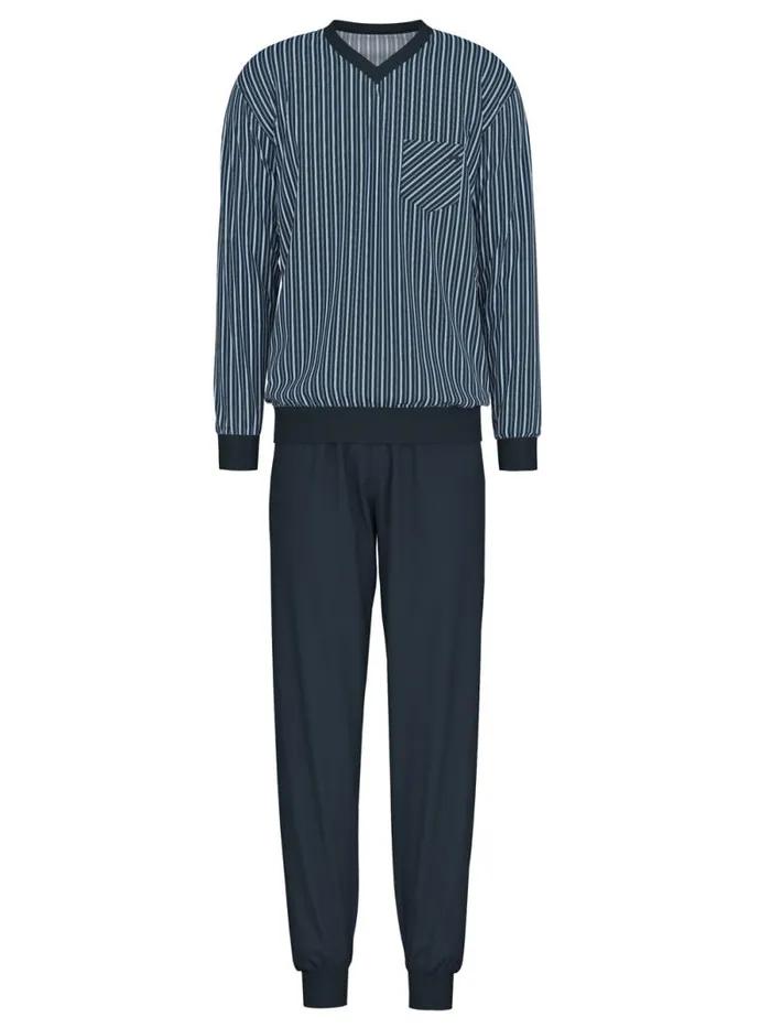 CALIDA Pyjamas Pyjama With Cuff Dark Sapphire 8211 Men