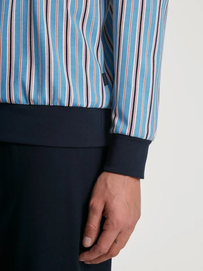 CALIDA Pyjamas Pyjama With Cuff Dolphin Blue 8211 Men