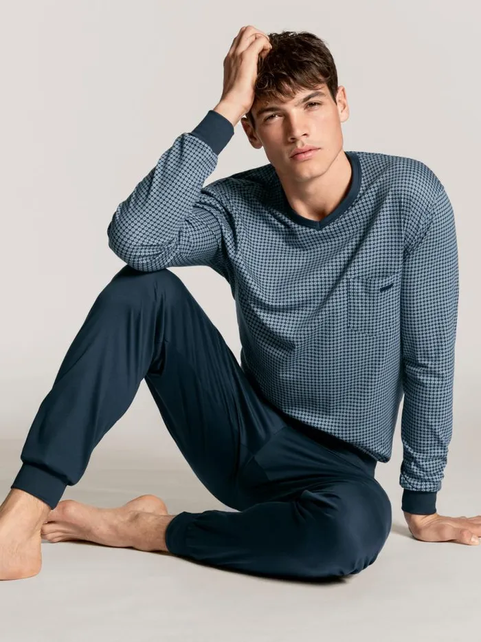 CALIDA Pyjamas Pyjama With Cuff Indigo Mood 8211 Men