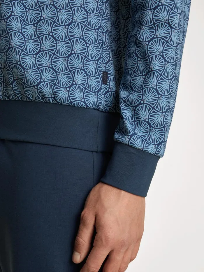 CALIDA Pyjamas Pyjama With Cuff Insignia Blue 8211 Men