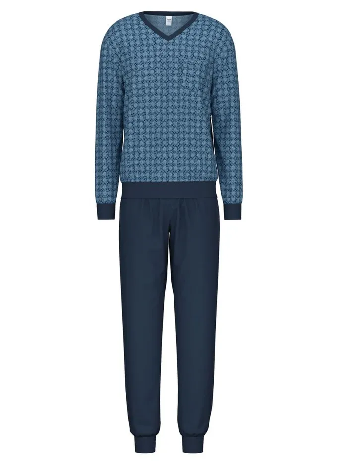 CALIDA Pyjamas Pyjama With Cuff Insignia Blue 8211 Men