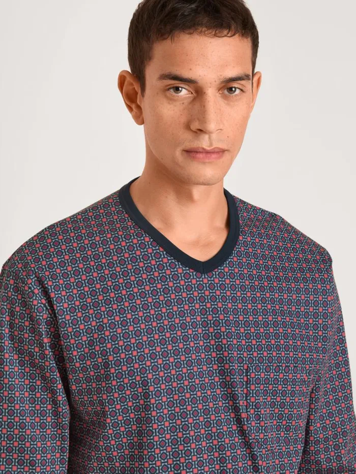 CALIDA Pyjamas Pyjama With Cuff Mars Red 8211 Men