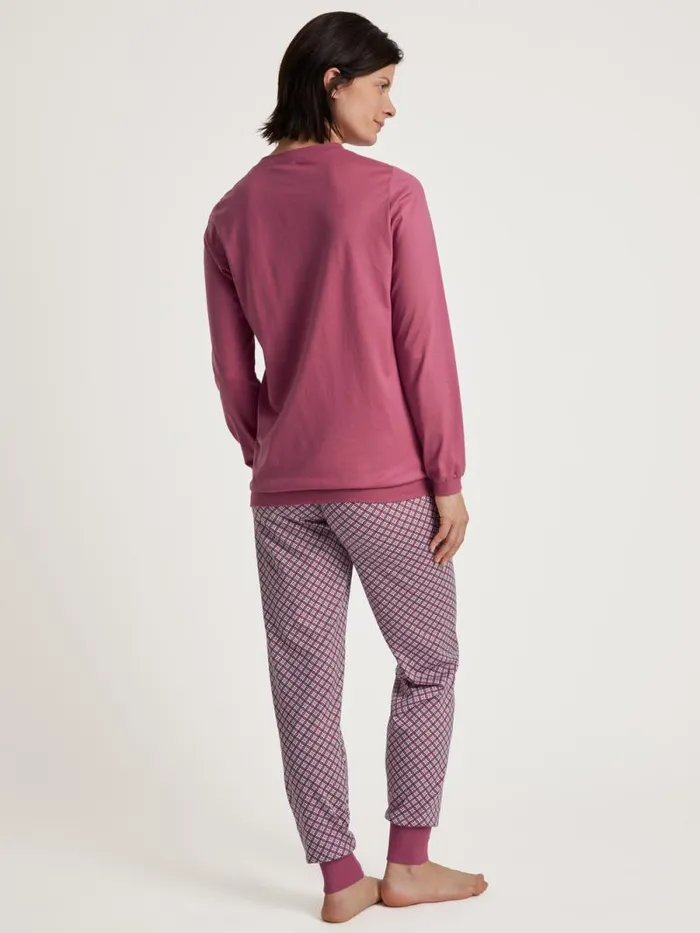 CALIDA Pyjamas Pyjama With Cuff Red Violet 8211 Women