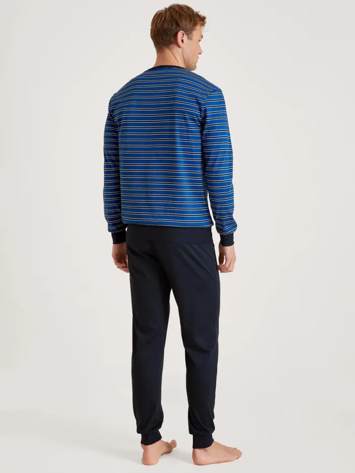 CALIDA Pyjamas Pyjama With Cuff Sodalite Blue 8211 Men