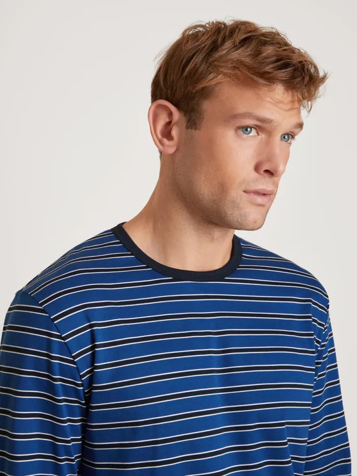 CALIDA Pyjamas Pyjama With Cuff Sodalite Blue 8211 Men