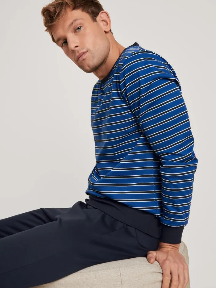 CALIDA Pyjamas Pyjama With Cuff Sodalite Blue 8211 Men