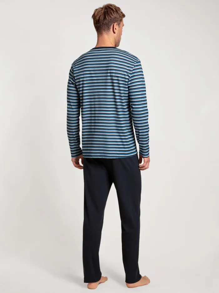 CALIDA Pyjamas Pyjamas Long Azurit Blue 8211 Men
