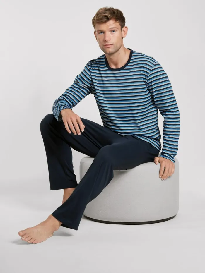 CALIDA Pyjamas Pyjamas Long Azurit Blue 8211 Men