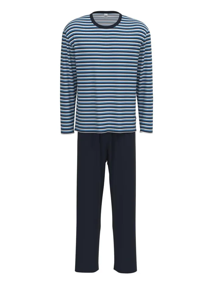 CALIDA Pyjamas Pyjamas Long Azurit Blue 8211 Men