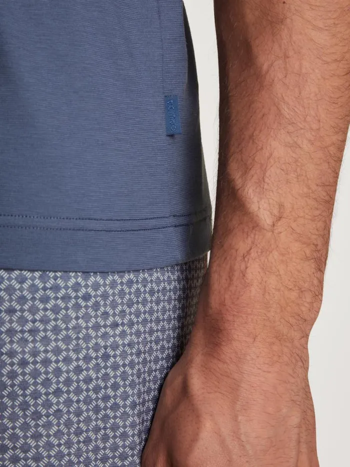 CALIDA Pyjamas Short Pyjama Vintage Indigo 8211 Men