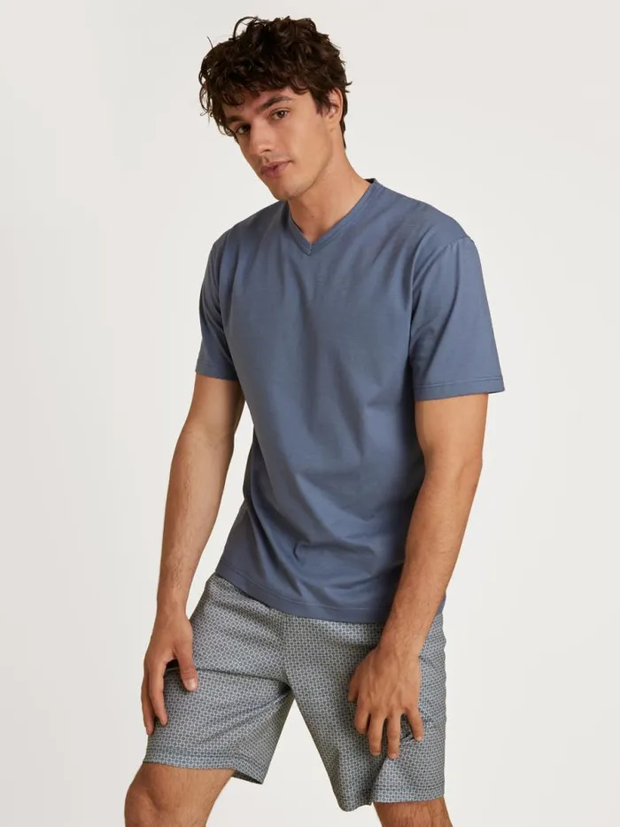 CALIDA Pyjamas Short Pyjama Vintage Indigo 8211 Men