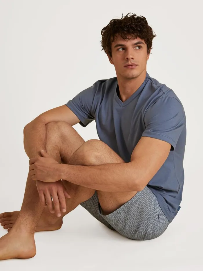 CALIDA Pyjamas Short Pyjama Vintage Indigo 8211 Men