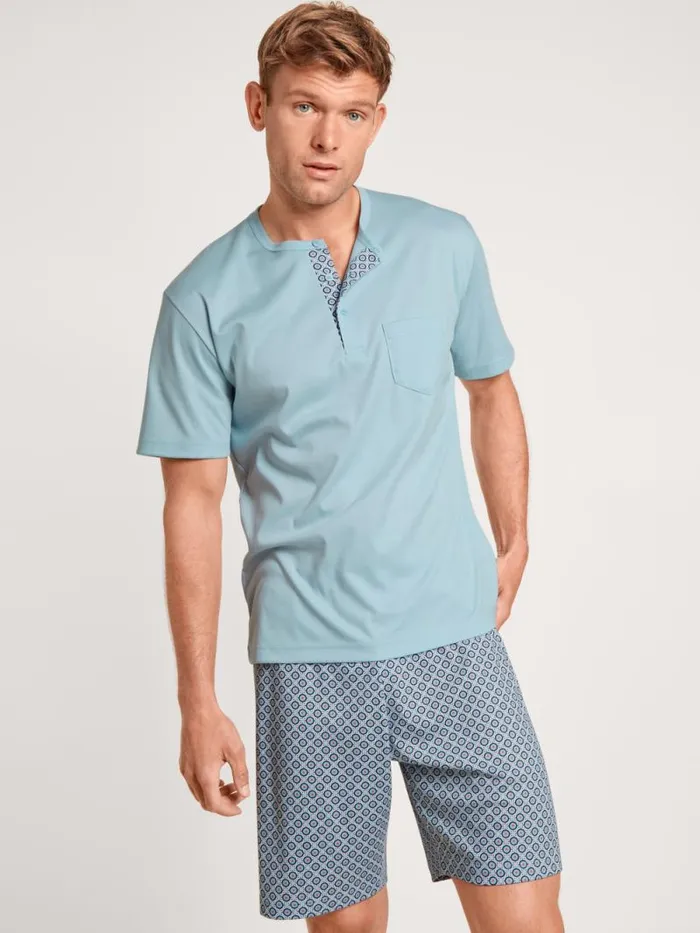 CALIDA Pyjamas Short Pyjamas Tempest Blue 8211 Men