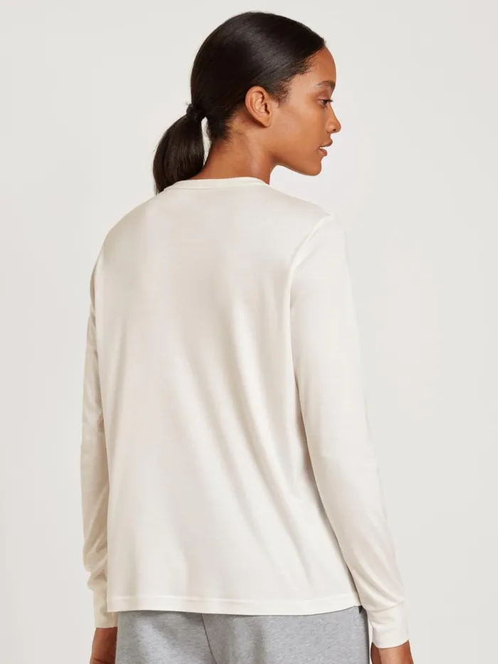 CALIDA Shirts Longsleeved Shirt Cradle To Cradle Certified Star White 8211 Women CALIDA Shirts Longsleeved Shirt Cradle To Cradle Certified Star White 8211 Women