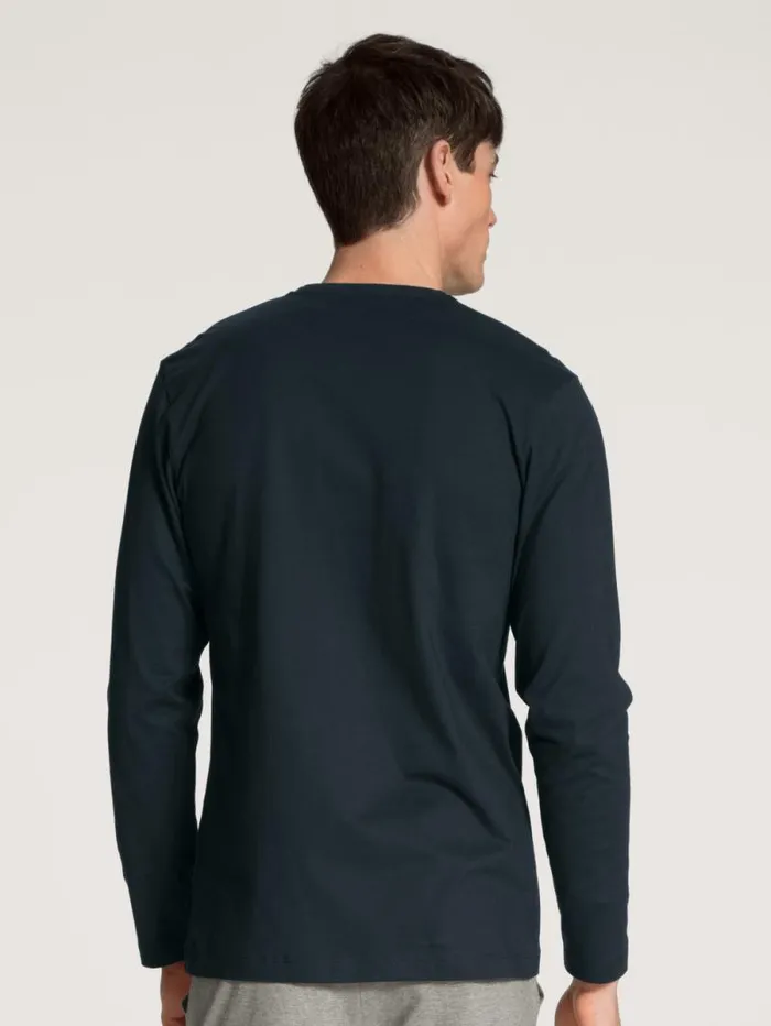 CALIDA Shirts Shirt Long Sleeve Dark Sapphire 8211 Men