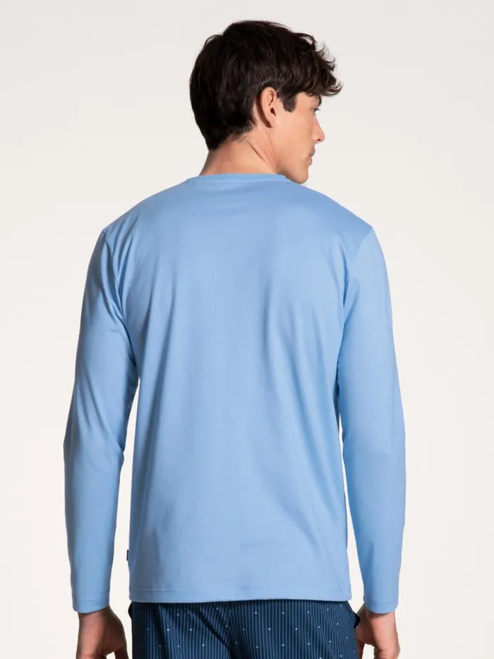 CALIDA Shirts Shirt Long Sleeve Placid Blue 8211 Men