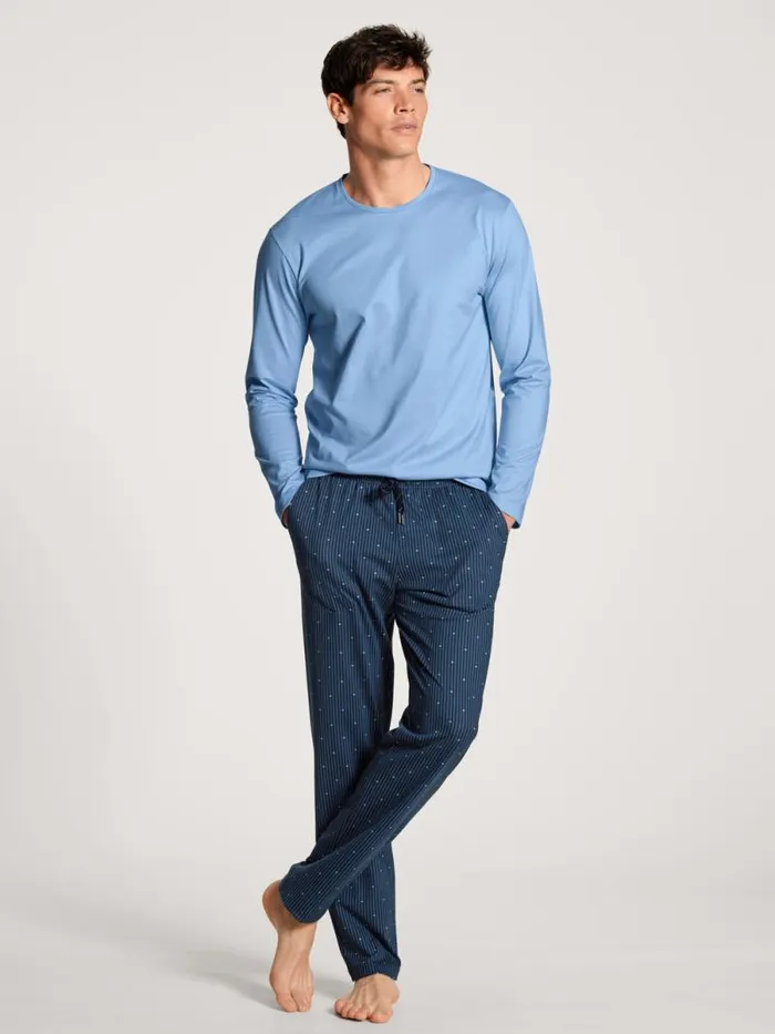 CALIDA Shirts Shirt Long Sleeve Placid Blue 8211 Men