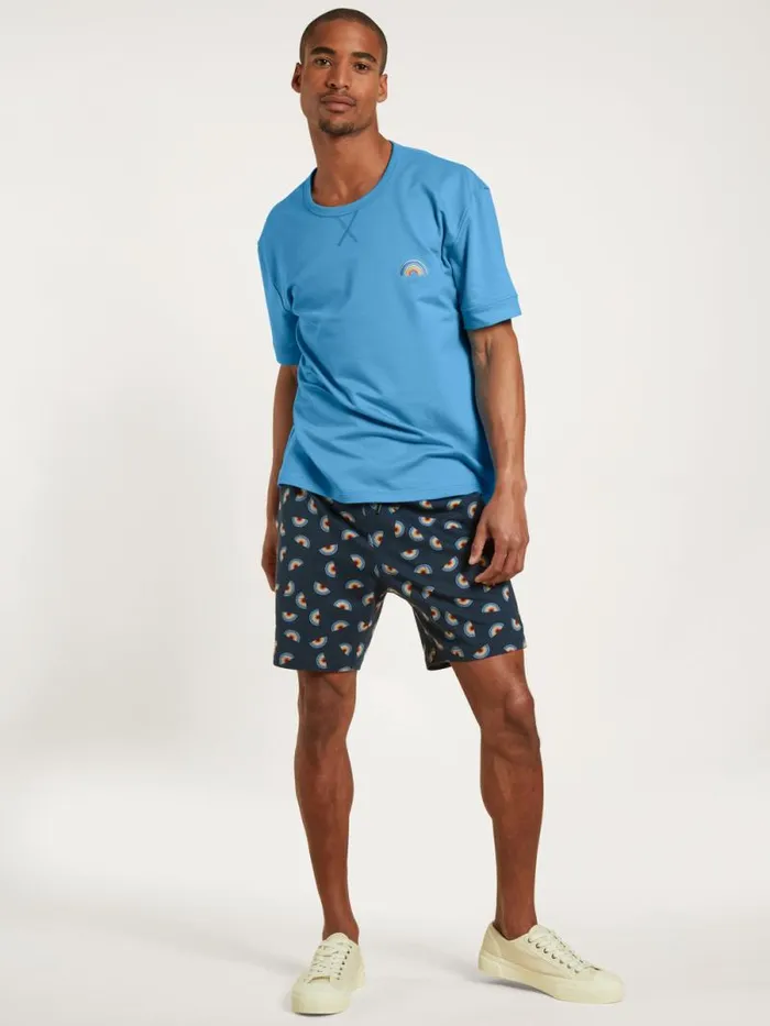 CALIDA Shirts Shirt Short Sleeve Azurit Blue 8211 Men