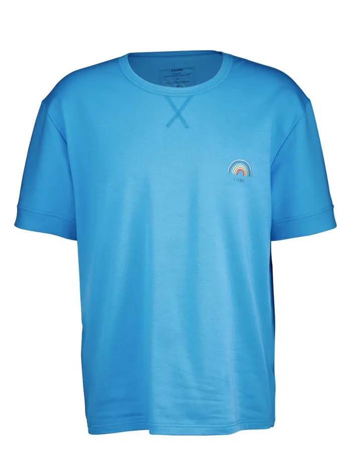 CALIDA Shirts Shirt Short Sleeve Azurit Blue 8211 Men