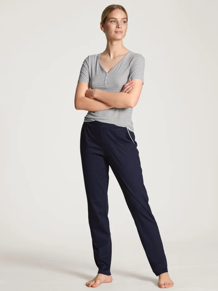 CALIDA Shirts Shirt Short Sleeve Dark Lapis Blue 8211 Women