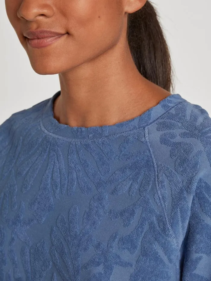 CALIDA Shirts Shortsleeved Shirt Marine Water Blue 8211 Women