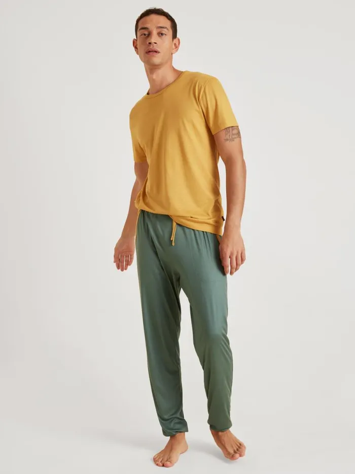 CALIDA Shirts Tshirt Cradle To Cradle Certified Sautere Yellow 8211 Men