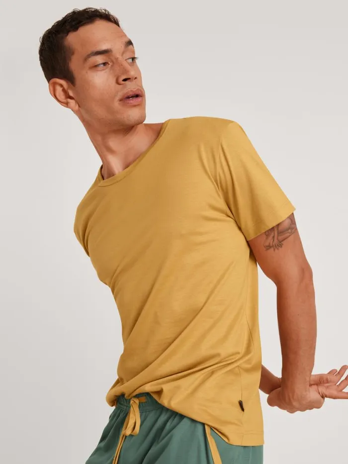 CALIDA Shirts Tshirt Cradle To Cradle Certified Sautere Yellow 8211 Men