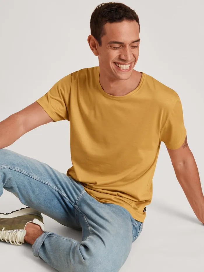 CALIDA Shirts Tshirt Cradle To Cradle Certified Sautere Yellow 8211 Men