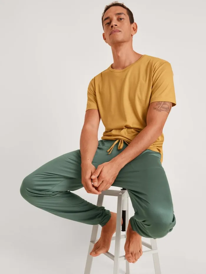 CALIDA Shirts Tshirt Cradle To Cradle Certified Sautere Yellow 8211 Men