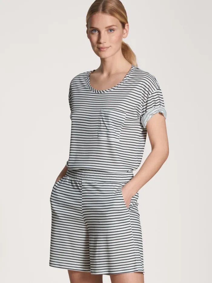 CALIDA Show All Shirt Short Sleeve Cradle To Cradle Certified Dark Lapis Blue 8211 Women