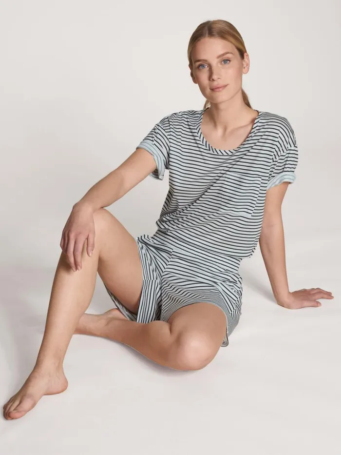 CALIDA Show All Shirt Short Sleeve Cradle To Cradle Certified Dark Lapis Blue 8211 Women
