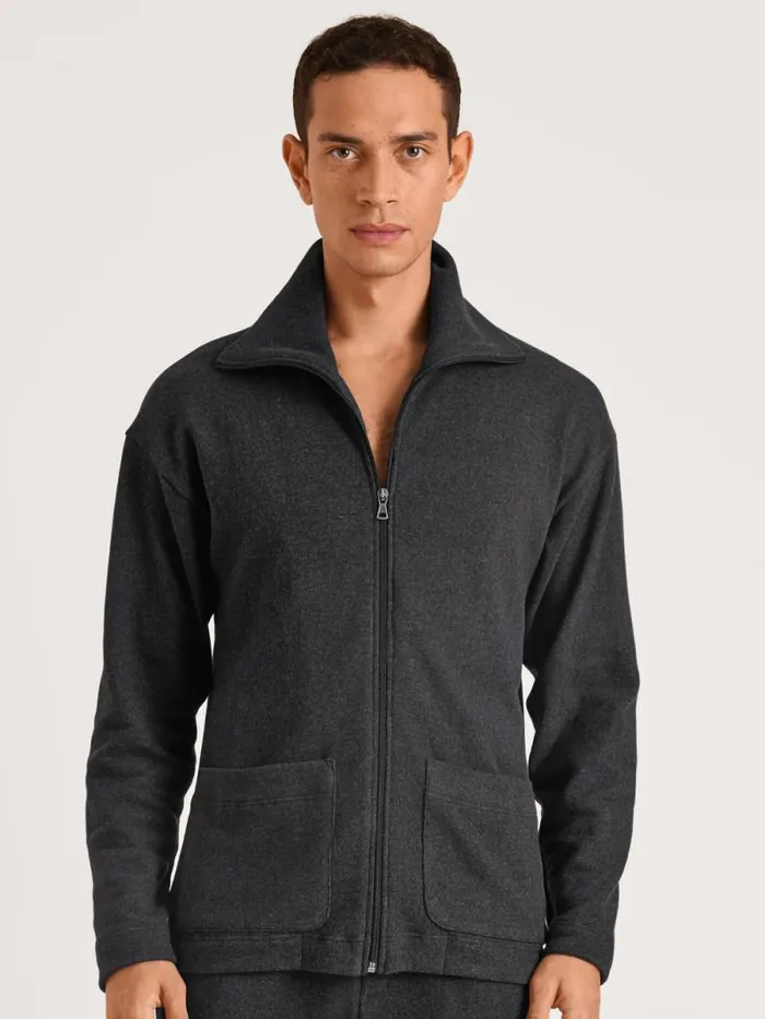 CALIDA Sweatshirts and Jackets Jacket Anthrazit Mel 8211 Men