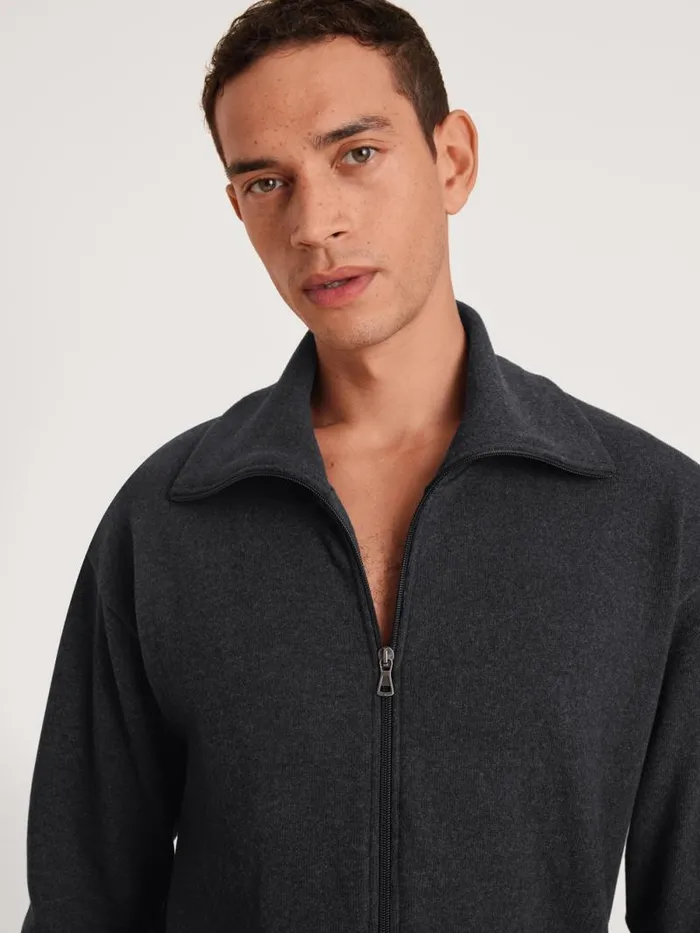 CALIDA Sweatshirts and Jackets Jacket Anthrazit Mel 8211 Men