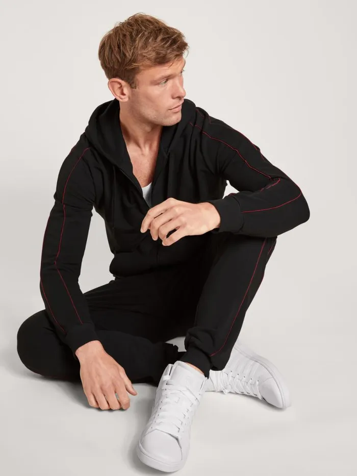 CALIDA Sweatshirts and Jackets Jacket Schwarz 8211 Men